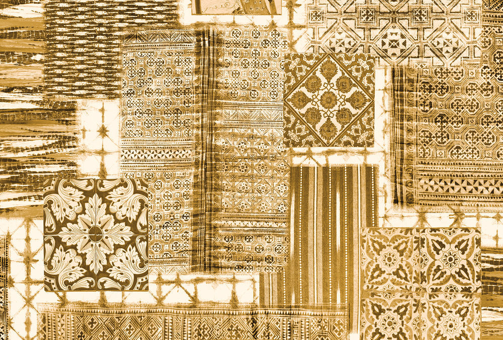 Bohemian Patchwork Tapestry by Atelier 47 - Handmade Wall Hanging Decor for Boho Chic Home, Bedroom & Festival Use