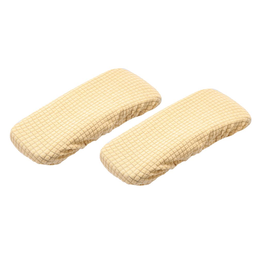 Yunanun Chair Armrest Covers - Stretchable & Removable Beige Slipcovers for Office & Computer Chairs (1 Pair) - Perfect for Home Office, Gaming Setup, and Workspace Comfort