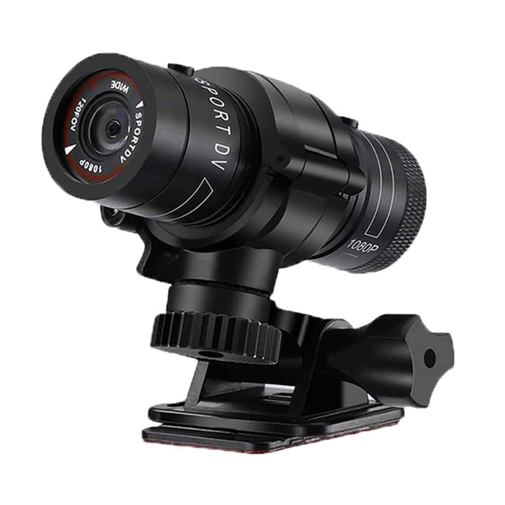 Komdndht F9 1080P HD Waterproof Sports Action Camera - Mini Helmet Cam for Bike, Motorcycle, Diving & Outdoor Adventures - Car Video Recorder Kit with DV Camcorder Functions