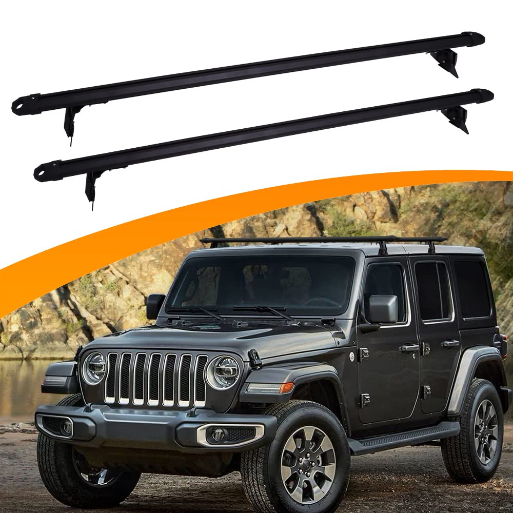 Snailfly Max 330lbs Heavy Duty Roof Rack Cross Bars for 2007-2025 Jeep Wrangler JK JL & 2019-2025 Jeep Gladiator JT - Upgraded Load Capacity Crossbars for Off-Road Adventure, Camping & Outdoor Gear Transport