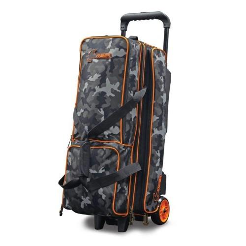 Premium Deluxe Camouflage 3 Ball Triple Roller Bowling Bag - Heavy Duty Bowling Equipment for League & Tournament Players - Perfect for Travel & Storage