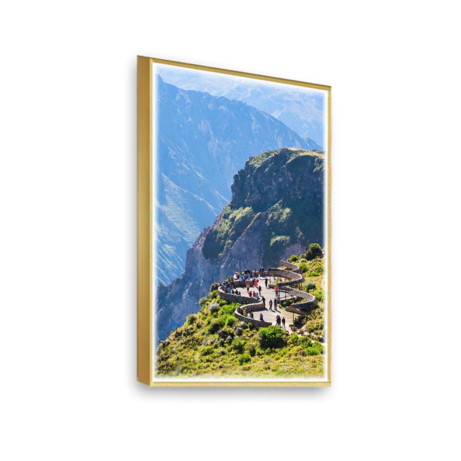 LED Canvas Print - Lighted Wall Art with Glowing Colca Canyon Painting - Framed Home Decor for Living Room, Bedroom & Office - Ready to Hang (Perfect for Night Light & Modern Interior Design)