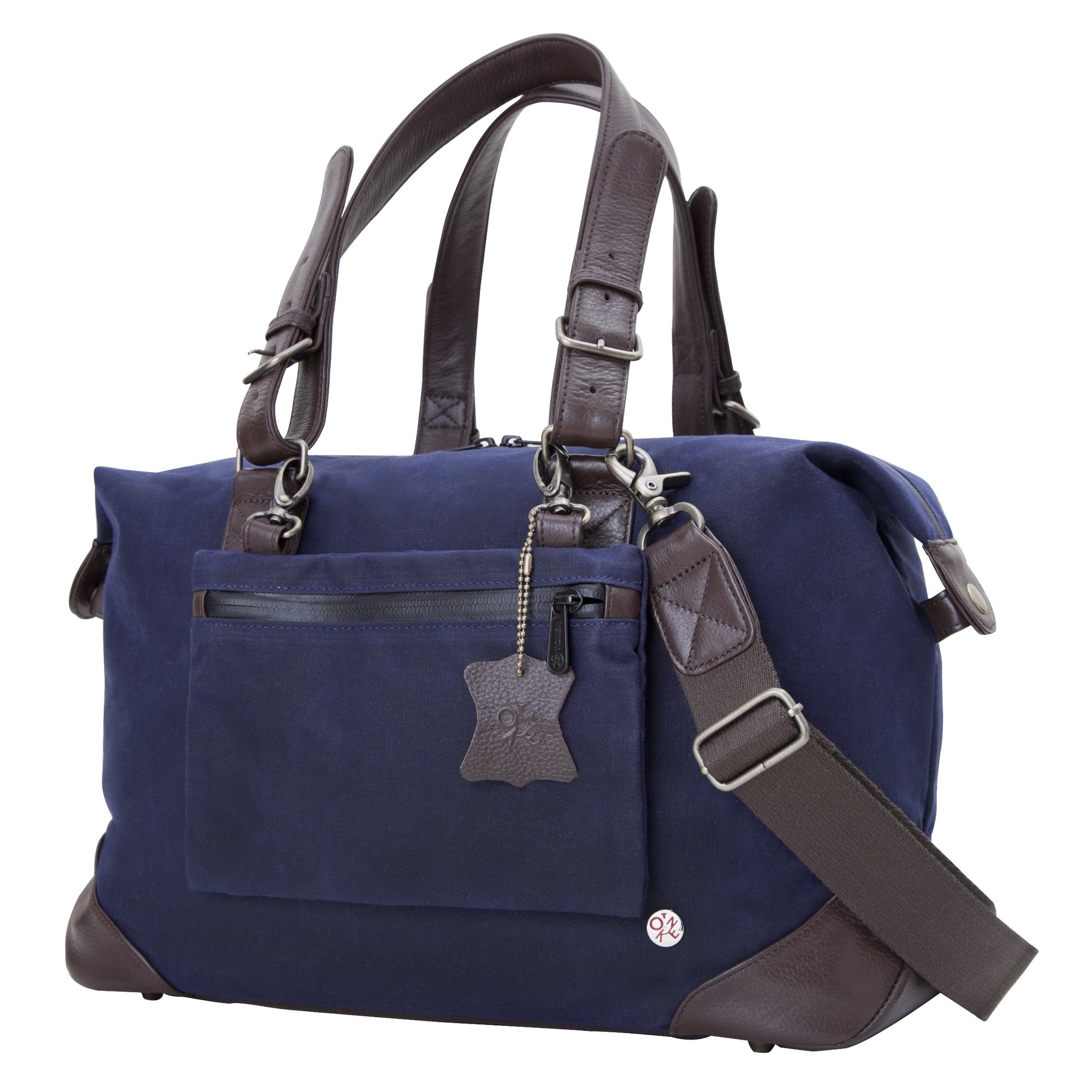 Token Bags Lafayette Waxed Duffel Bag - Waterproof Travel Duffel for Men & Women, Navy Blue, One Size - Perfect for Gym, Weekend Trips & Outdoor Adventures