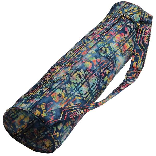 Premium Batik Yoga Mat Bag - Eco-Friendly & Stylish Blue Design for Yoga, Pilates & Gym - Perfect for Travel & Storage