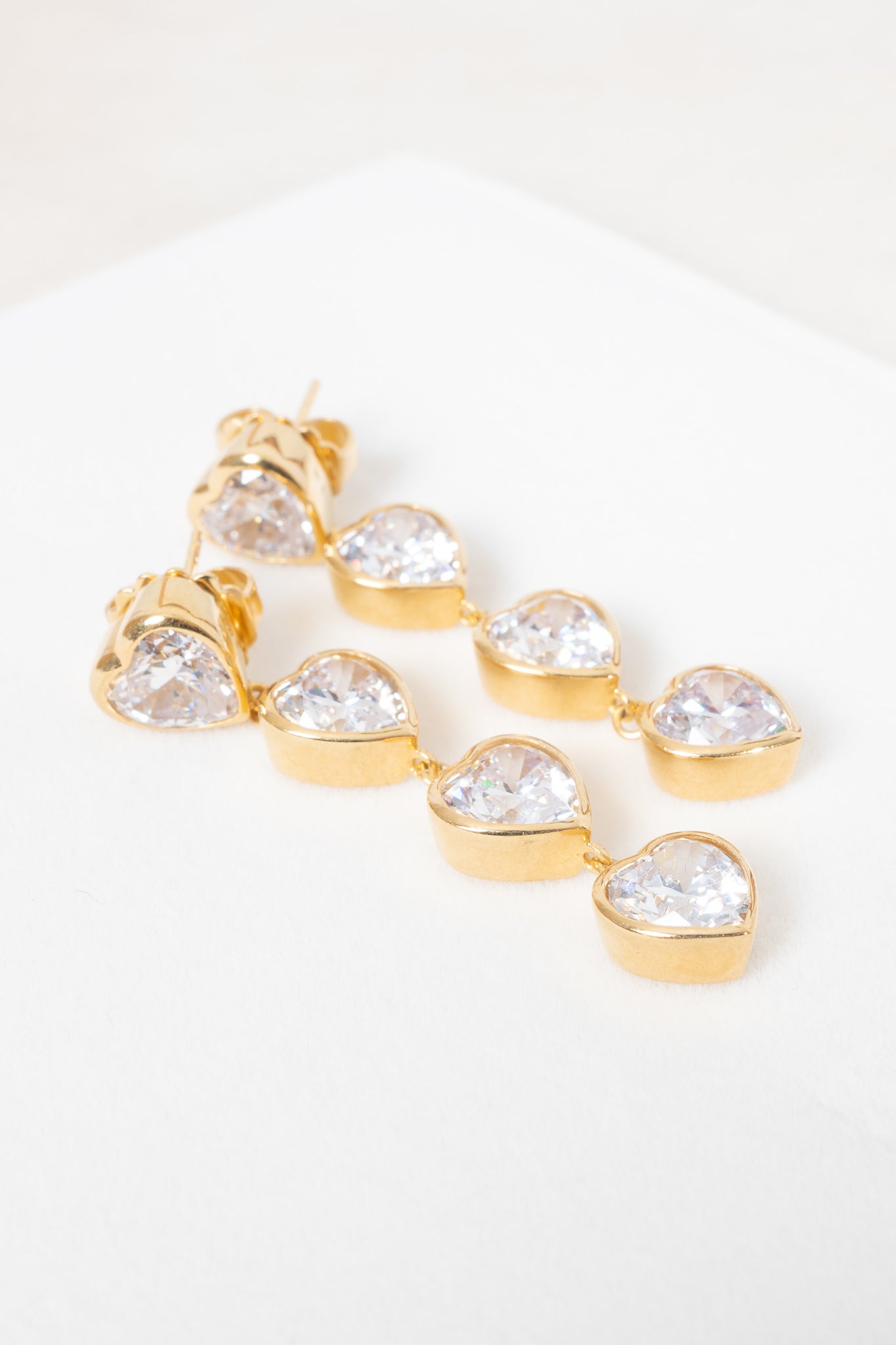 FAIRLEY Amore Cocktail Earrings - Elegant Dangle Earrings for Women, Perfect for Parties, Weddings & Evening Events | Gold-Plated Fashion Jewelry Gift