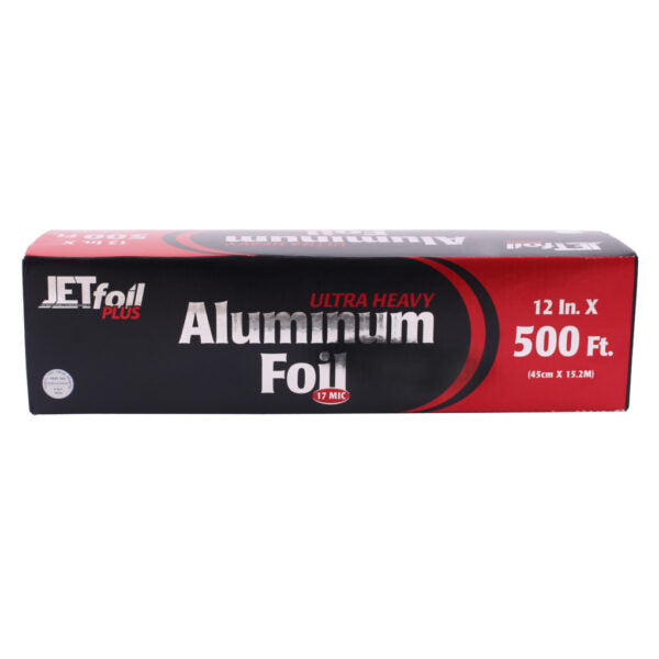 12 X 500' Heavy Duty Aluminum Foil Roll - Extra Thick & Durable for Cooking, Grilling, Baking & Food Storage - Commercial & Home Kitchen Use