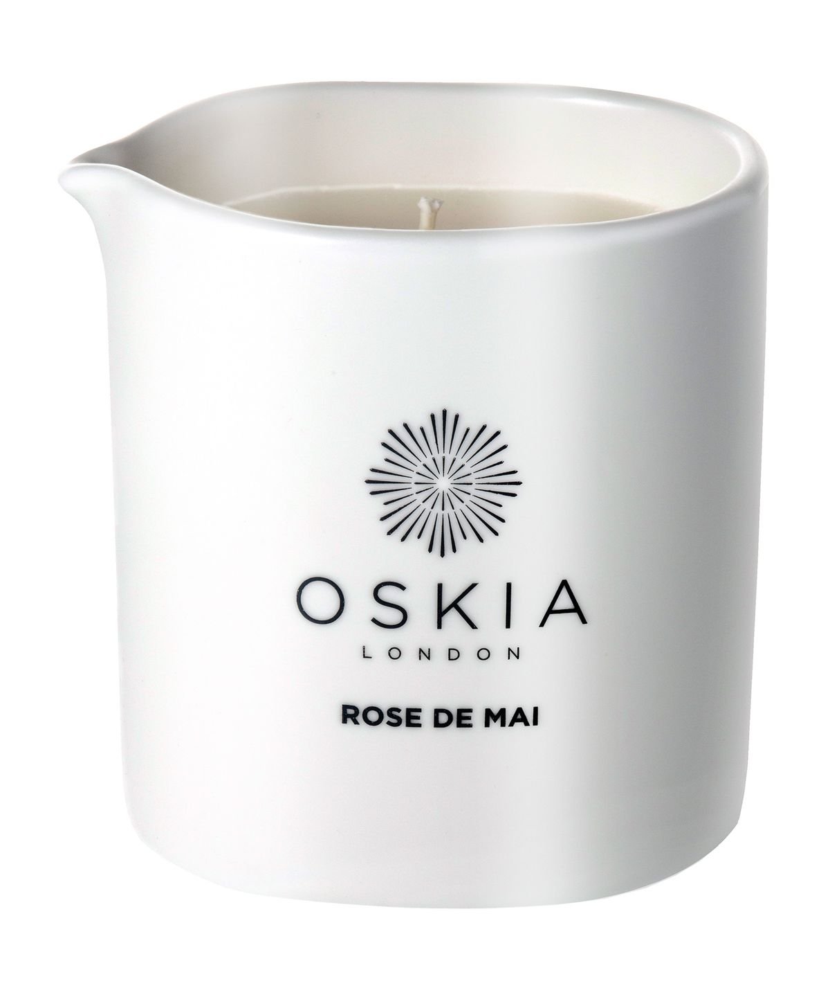 OSKIA Rose De Mai Treatment Candle - 220g Luxury Rose Scented Massage Candle with Coconut Oil & Beeswax for Relaxation, Aromatherapy & Romantic Ambiance - Perfect for Spa Nights, Couples Massage & Self-Care Rituals