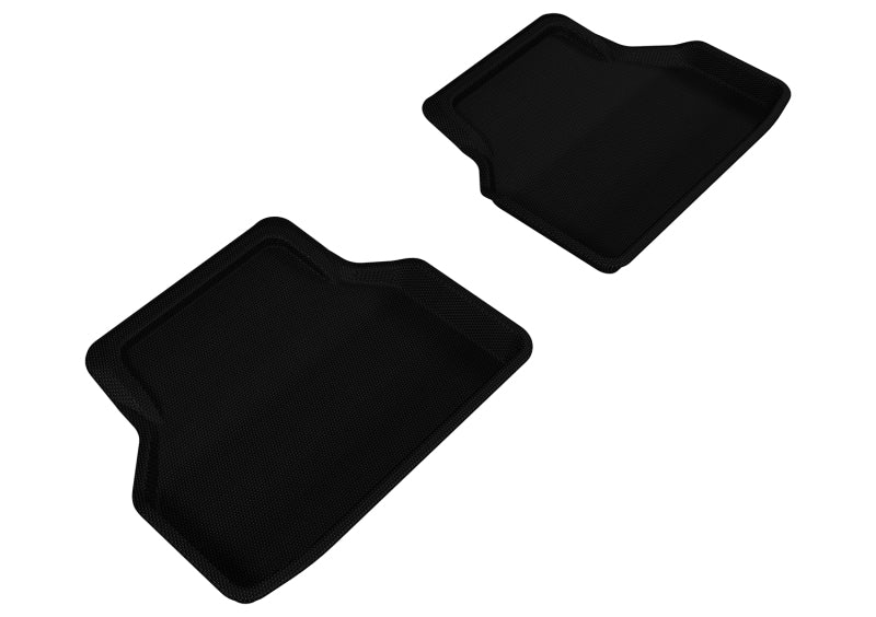3D MAXpider Kagu Custom Fit Floor Mats for 2004-2010 BMW 5 Series E60 - 2nd Row, Black - All-Weather Protection & Easy Cleaning for Cars, SUVs, and Trucks