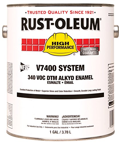 RustOleum 245380 Chestnut Brown V7400 High Performance Alkyd Enamel Paint - 1 Gallon Can (Pack of 2) - Durable Protective Coating for Furniture, Cabinets, Doors & Metal Surfaces