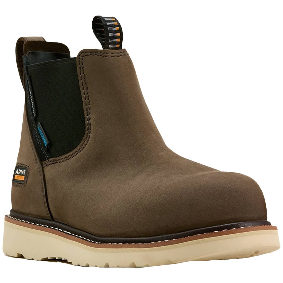 Rebar Wedge Chelsea Women's Waterproof Composite Toe Work Boots - Grey Safety Shoes for Construction, Warehouse & Outdoor Work