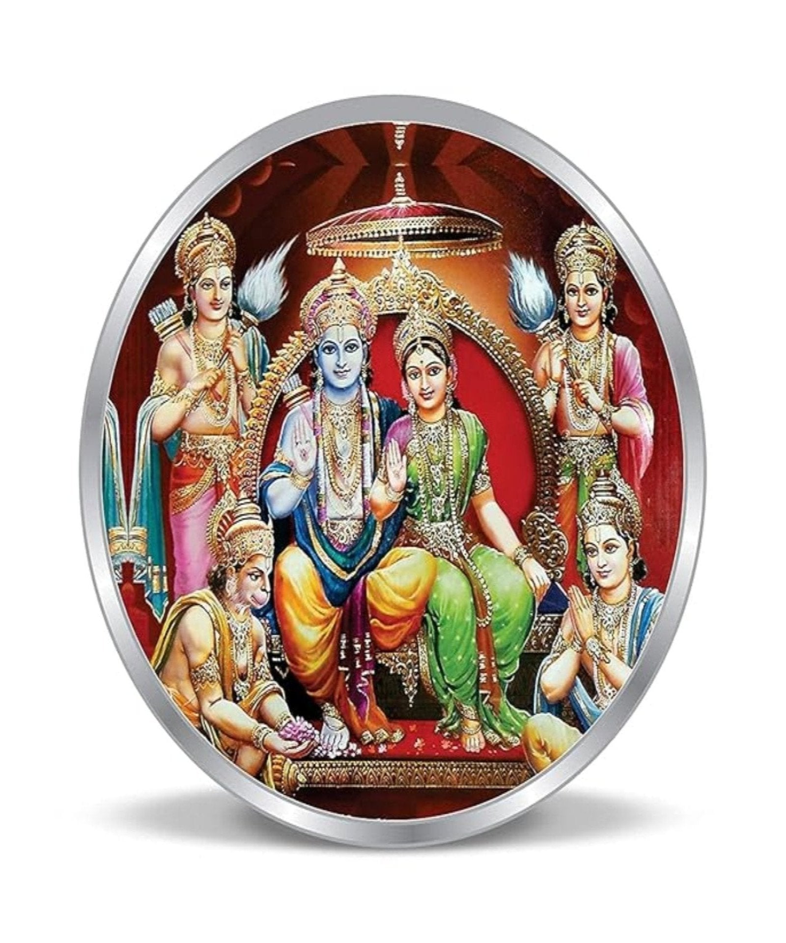 999 Pure Silver Ram Darbar 20 Grams Coin - Divine Hindu Religious Collectible for Puja, Gifting & Investment | Limited Edition Silver Coin