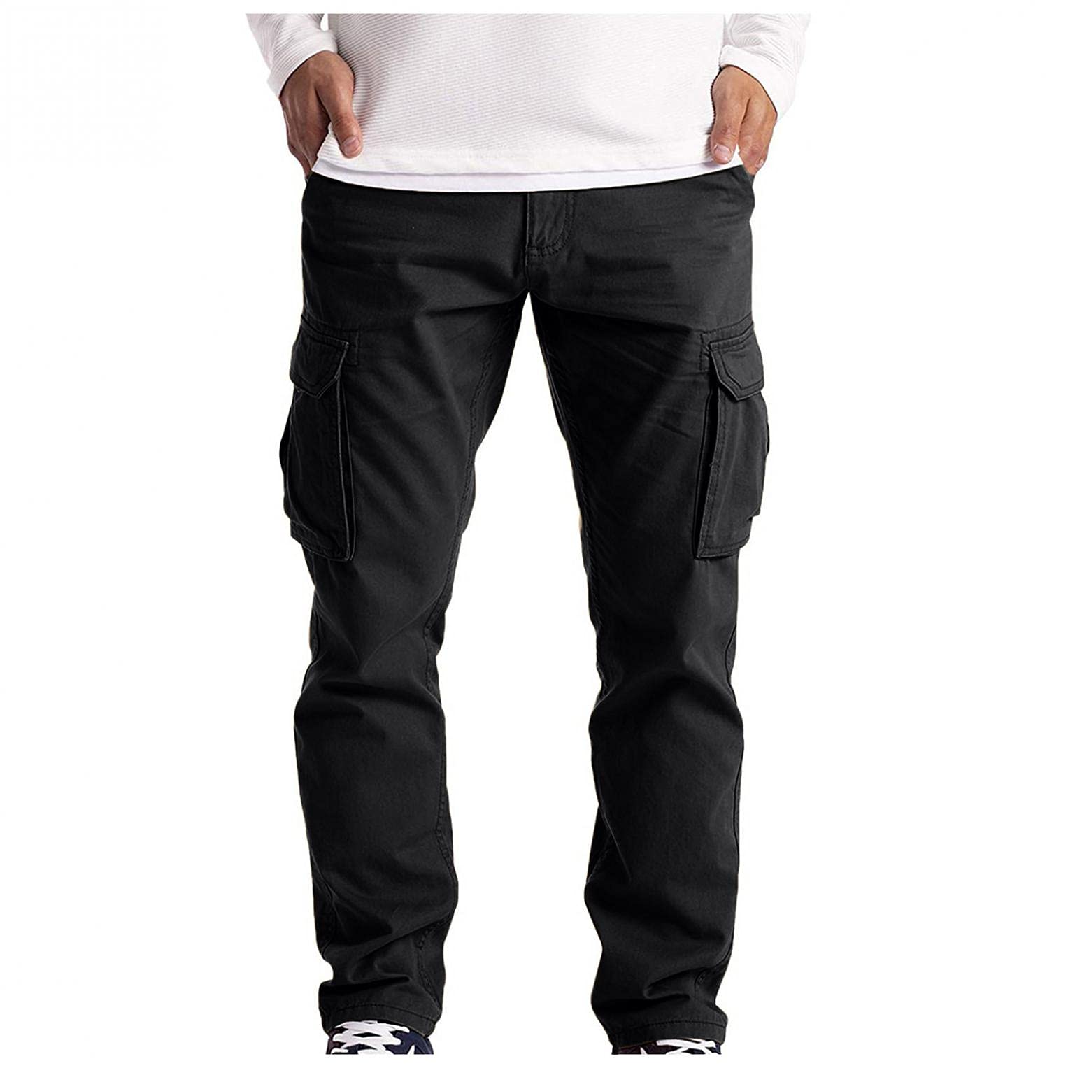 Men's Tactical Cargo Pants - Ripstop Outdoor Hiking & Work Pants with Multi-Pockets | Lightweight Durable Straight Leg Trousers for Camping, Hiking & Everyday Wear