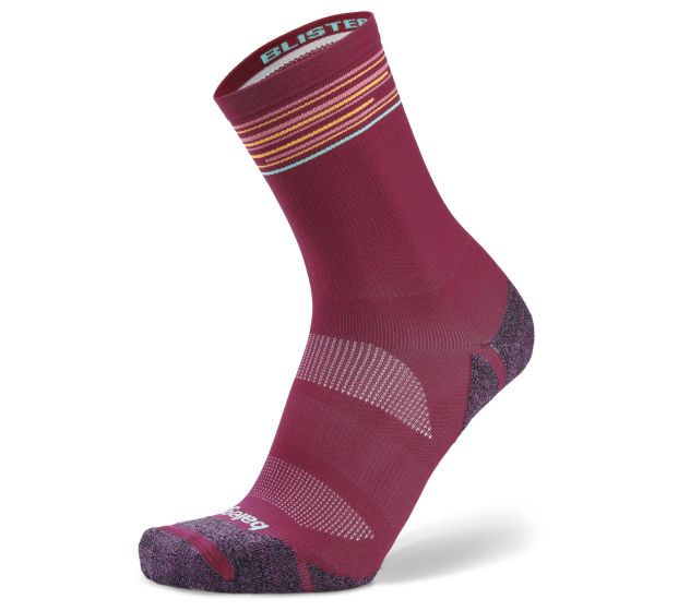 Blister Resist Light Mini Crew Socks (Wildberry) - Comfortable & Breathable for Running, Hiking & Everyday Wear