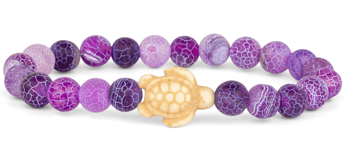 Fahlo Coral Reef Violet Sea Turtle Bracelet - Stylish Ocean-Inspired Jewelry for Beach Lovers & Marine Conservation Supporters
