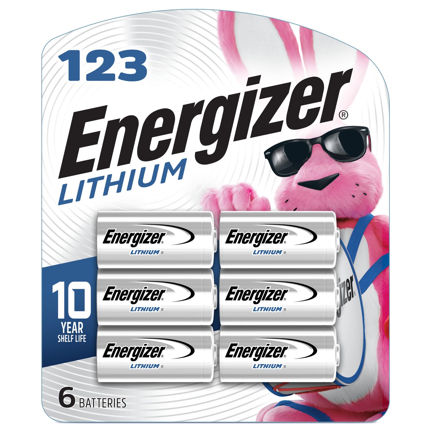 Energizer 123 Lithium CR123A Batteries - 6 Pack | Long-Lasting Power for Flashlights, Cameras & Emergency Kits | High-Performance Lithium Batteries for Home & Outdoor Use