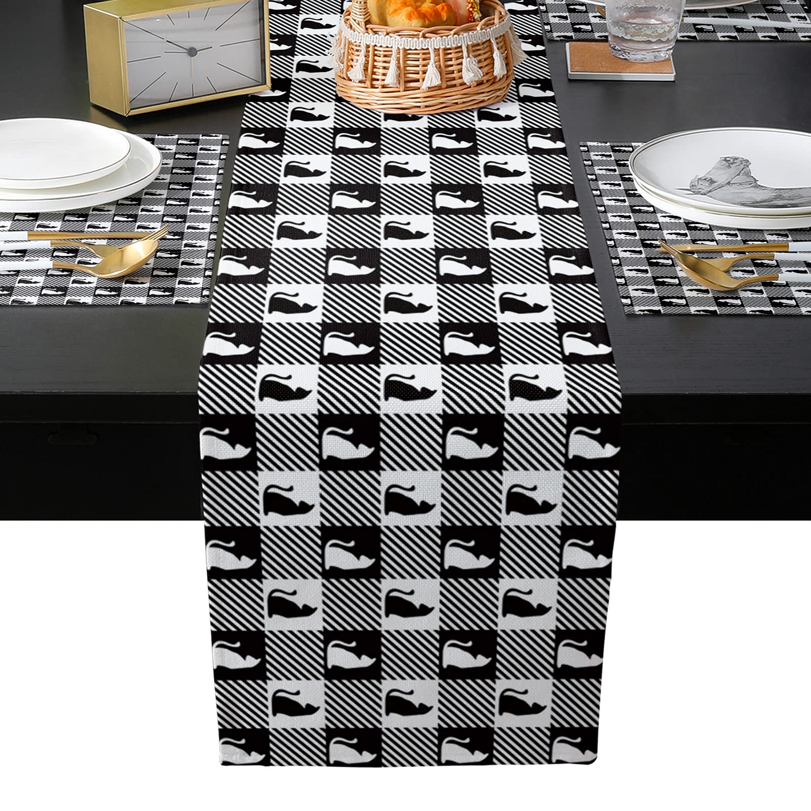 Premium Cotton & Linen Placemats Set of 4 with 90