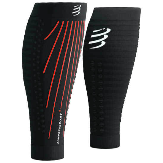 Compressport Unisex R2 Aero Running Compression Socks - Black | Performance Athletic Socks for Marathon, Cycling & Workout