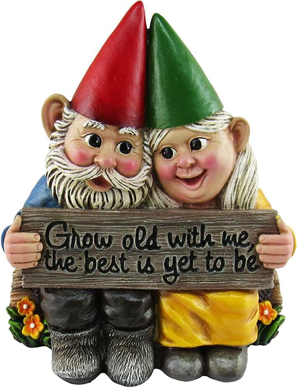 YOYOSHU Resin Garden Sculpture - Old Man with White Beard Statue for Outdoor Christmas Decoration | Garden Decor, Patio Ornament, Lawn Art | Perfect for Holiday Yard Displays & Seasonal Landscaping