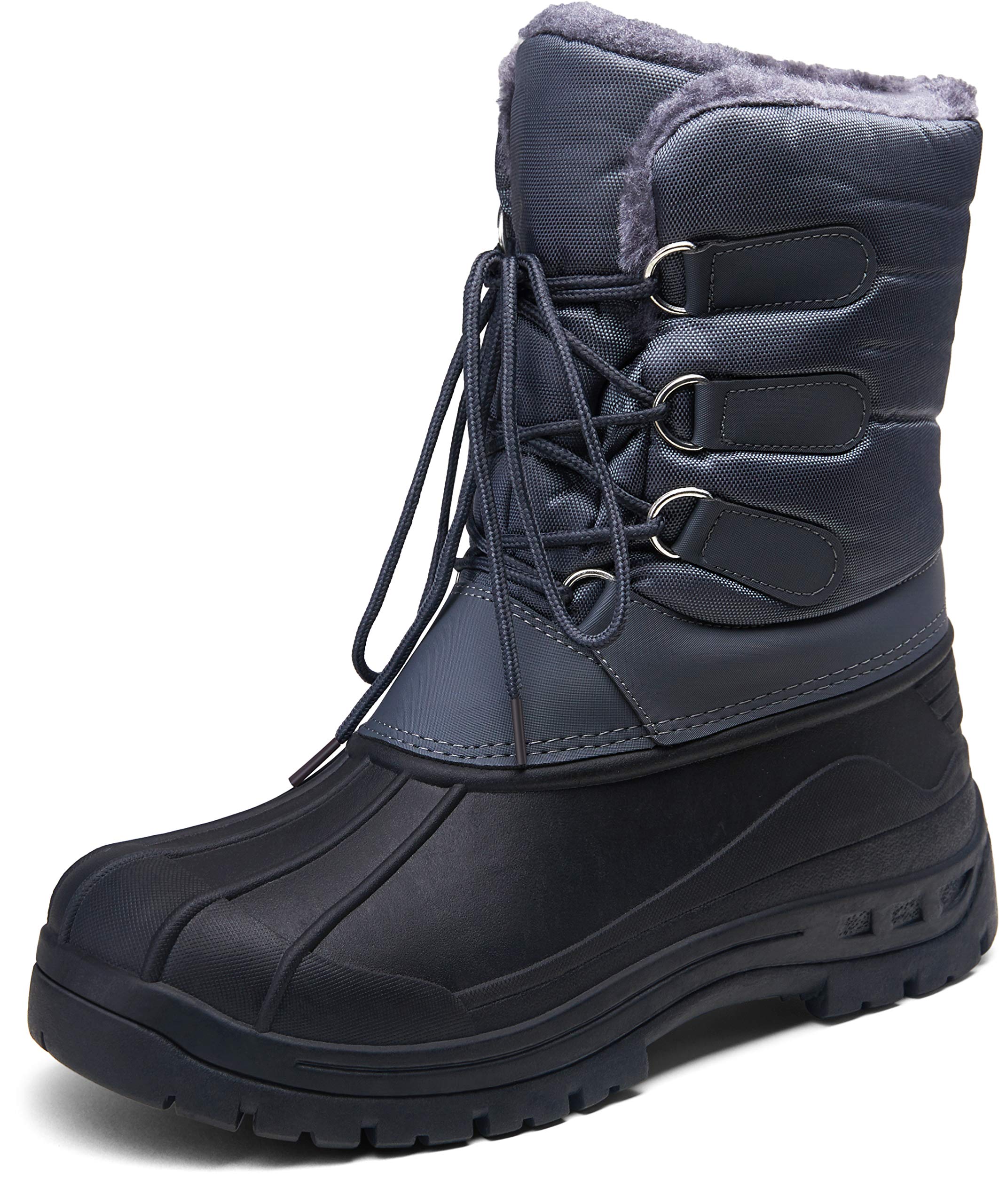 Jousen Men's Winter Boots - Lightweight Waterproof Snow Boots with Fur Lining for Warmth | Hiking, Snowshoeing & Outdoor Activities