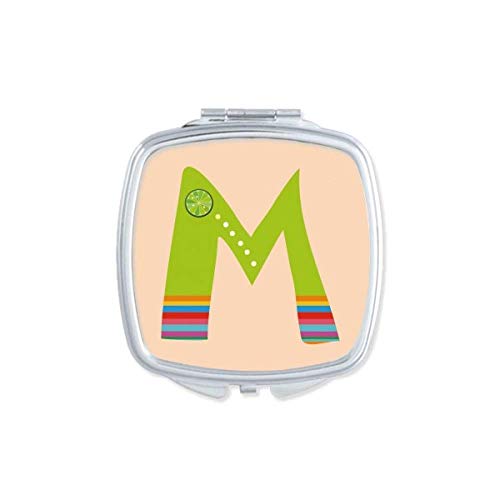 DIYthinker Orange Fruit Cute M Alphabet Mirror - Portable Compact Double Sided Pocket Makeup Mirror for Travel, Home Vanity & Handbag