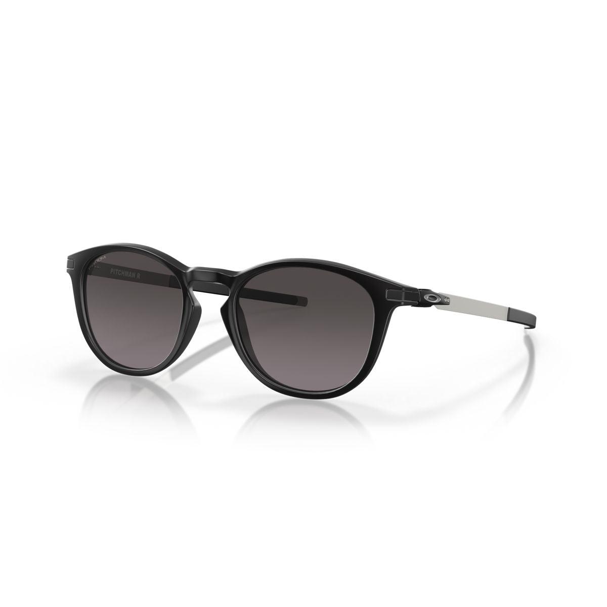Oakley Pitchman R Sunglasses - Satin Black Frame with Prizm Grey Gradient Lenses (Model 0OO9439 943914) | Polarized Sports & Outdoor Eyewear for Running, Cycling & Driving