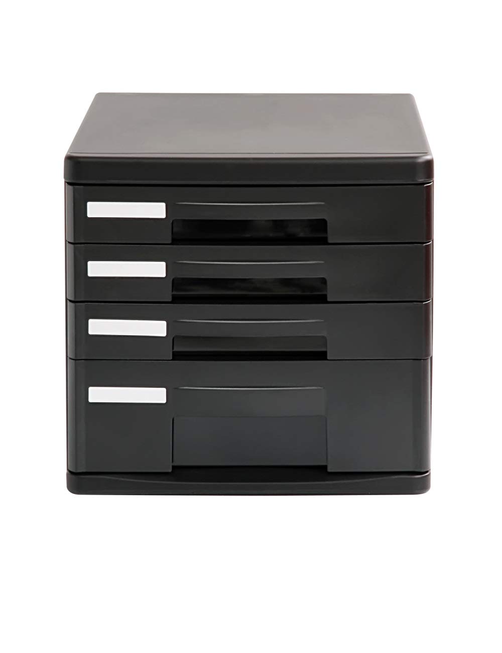 4-Drawer Plastic File Cabinet for Office - 26.3cm Desktop Storage Organizer | Document Filing, Office Supplies & Home Workspace Organization