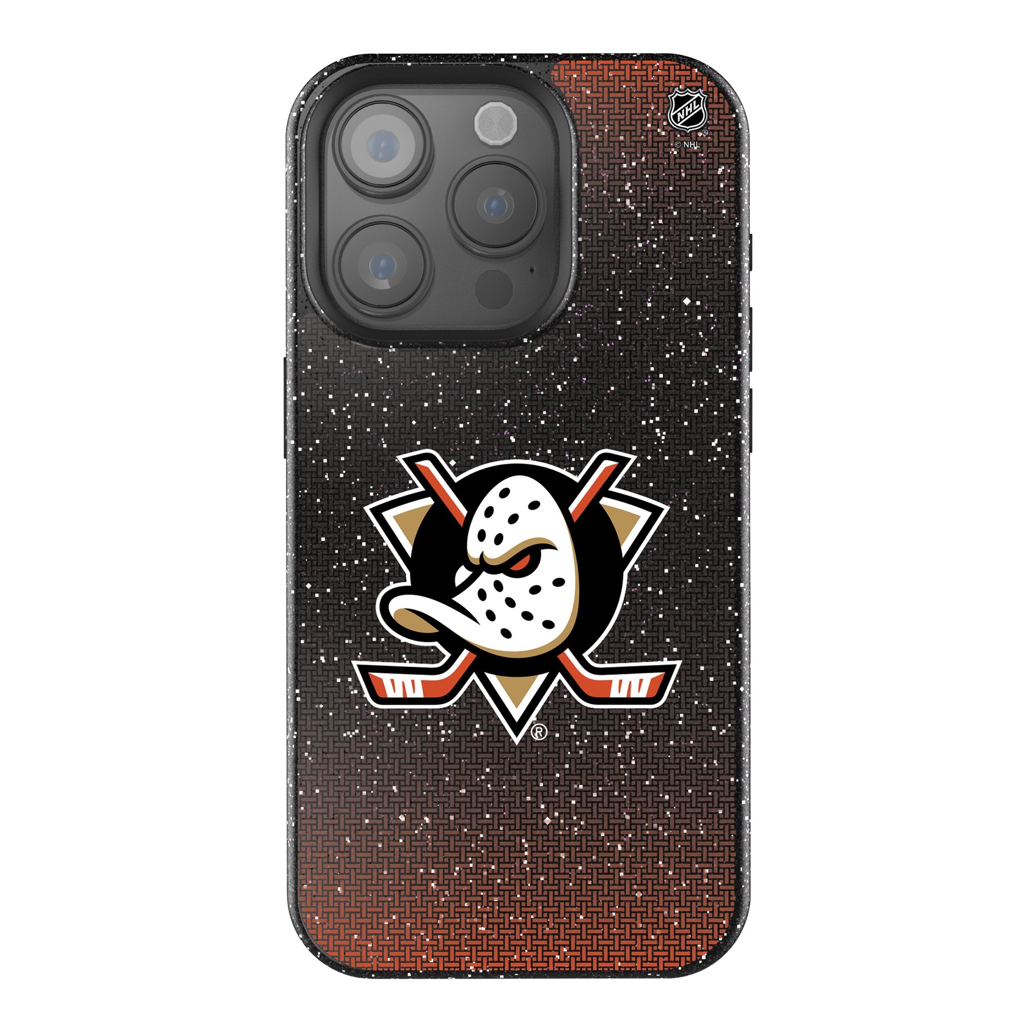 Anaheim Ducks Rhinestone Glitter Phone Case for iPhone 14 13 12 11 Pro Max XR - Sparkling Hockey Team Design Protective Cover - Perfect for Games, Parties & Ducks Fans Gifts