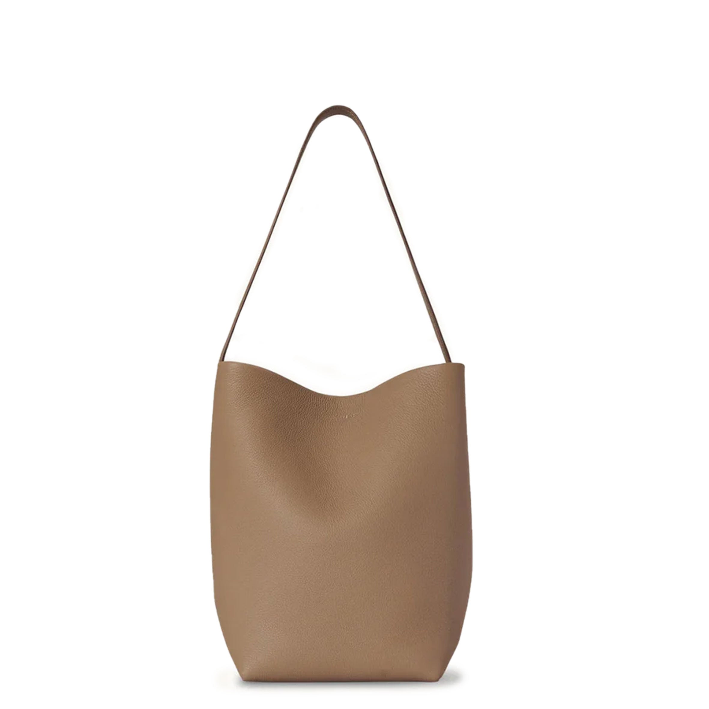 Park Tote N/S Medium Grained Leather Handbag in Dark Taupe - Perfect for Work, Travel & Everyday Use