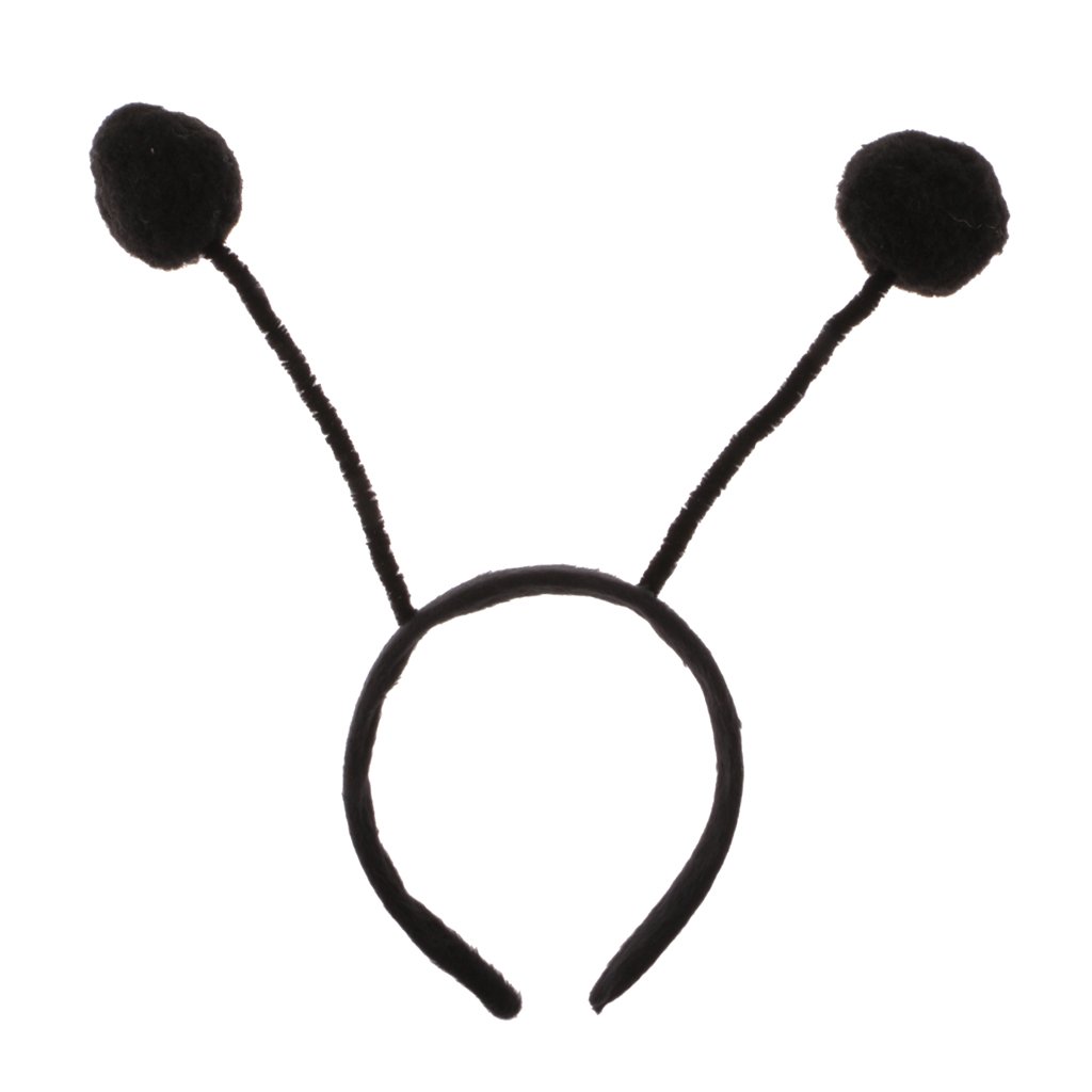 Prettyia Girl's Kids Insect Costume Headband - Bumblebee, Ant, Ladybug, Alien for Halloween Party Dress Up & Pretend Play - Black