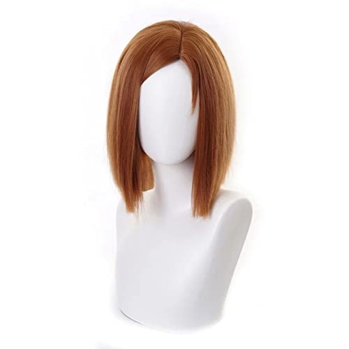 Anime Cosplay Wig - Jujutsu Kaisen Nobara Kugisaki Wig for Cosplay | High-Quality Synthetic Hair | Perfect for Halloween, Conventions & Costume Parties