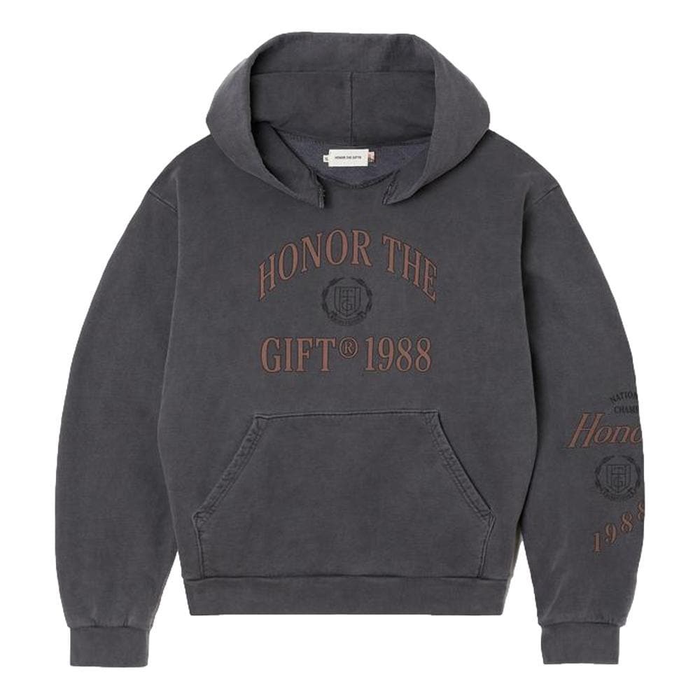 HONOR THE GIFT HTG 1988 Black Hoodie - Men's Streetwear Pullover Sweatshirt for Casual Wear & Urban Fashion