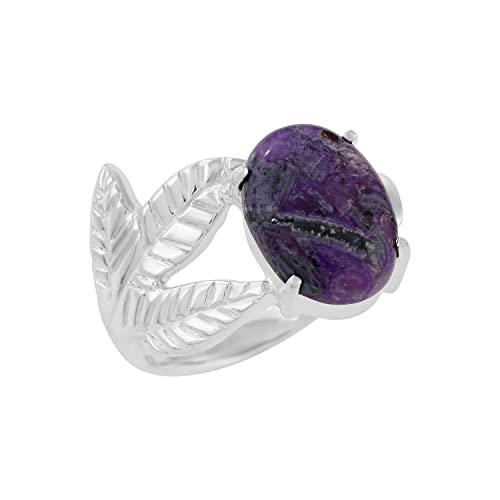 Sugilite Gemstone Silver Ring for Women - Elegant 925 Sterling Jewelry Gift for Her, Perfect for Parties & Special Occasions