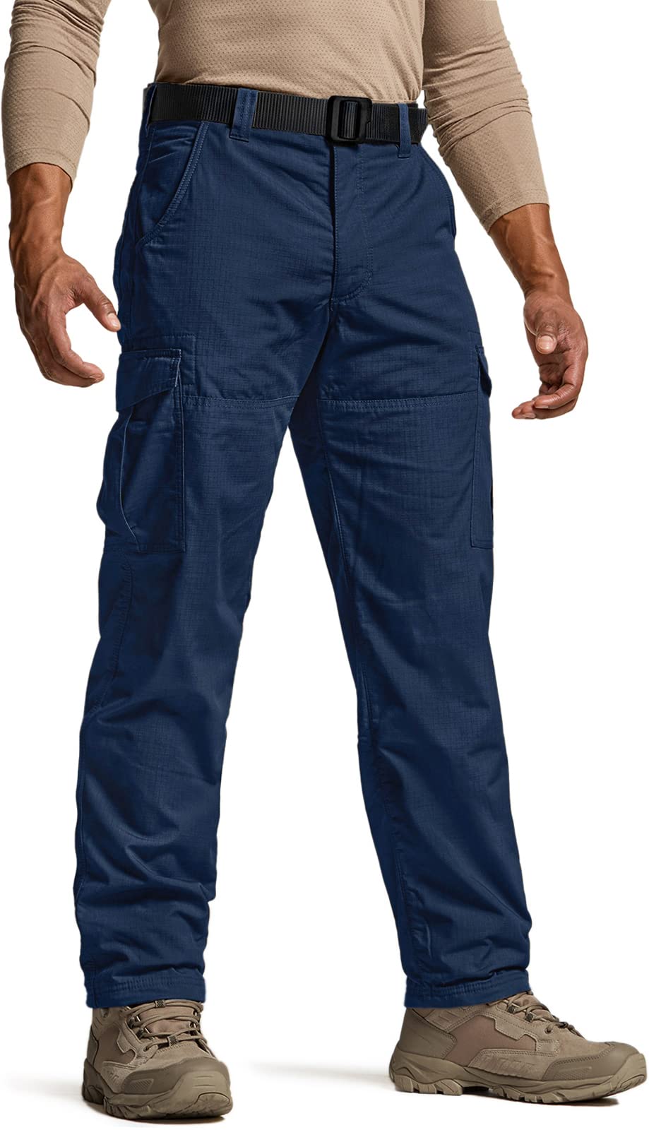 CQR Men's Winter Tactical Pants - Fleece Lined Outdoor Cargo Pants for Snow Skiing & Hiking | Waterproof Cold Weather Work Pants for Hunting, Camping & Winter Sports