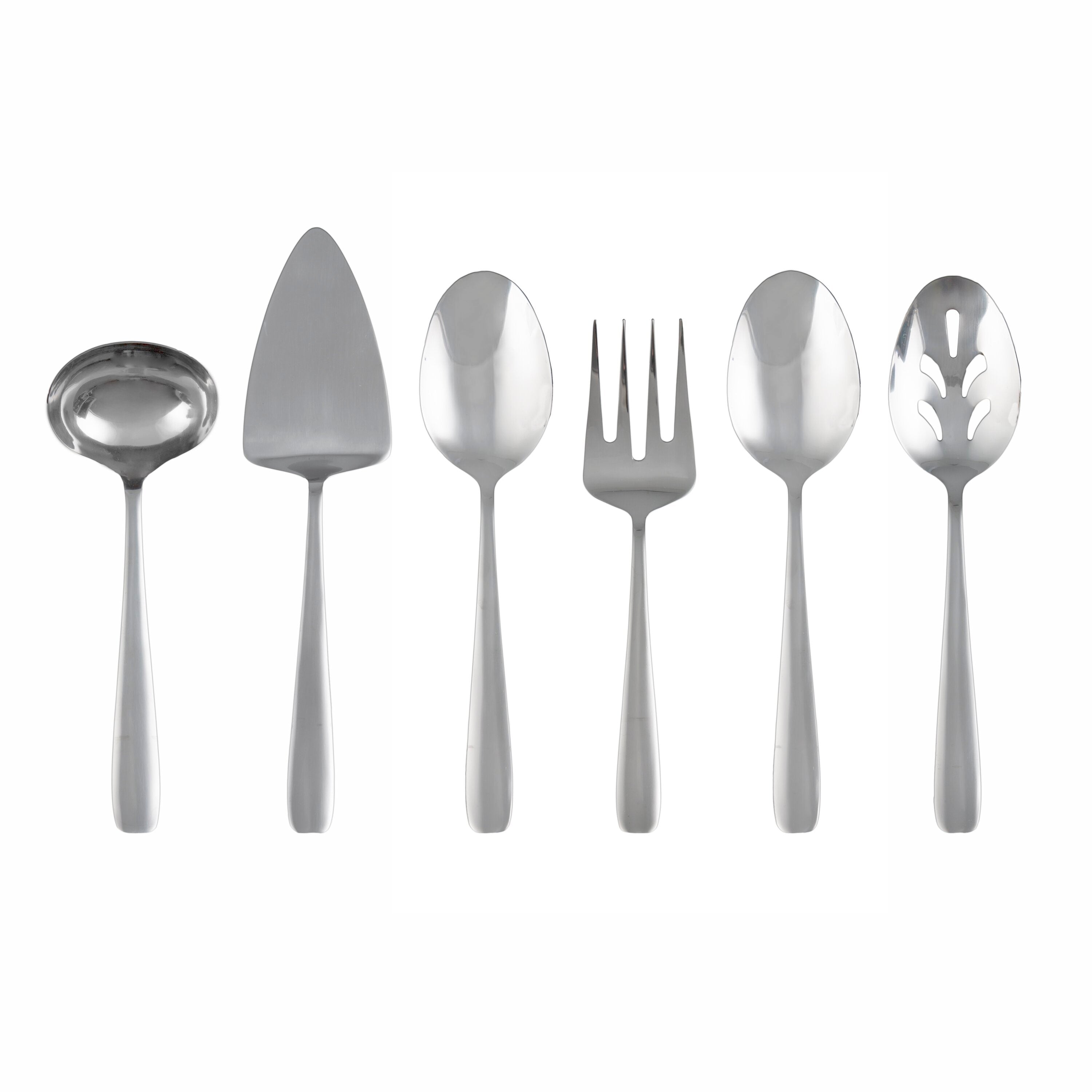 Bourne Mirror Oversized 6-Piece Hostess Set - Elegant Serving Tray with Mirror Finish for Dinner Parties, Weddings & Home Decor