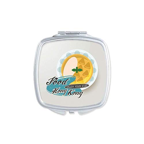 Portable Compact Double-Sided Makeup Mirror with Stand - DIYthinker Hong Kong Udon Noodles Inspired Design - Perfect for Travel, Home Vanity & Professional Makeup Artists