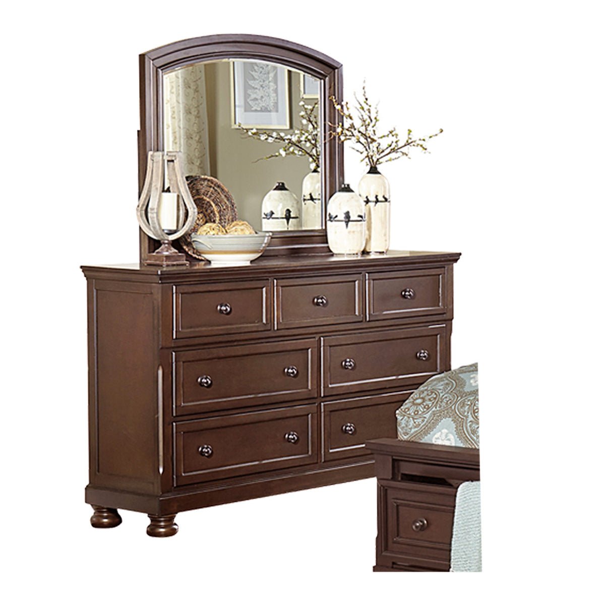 Stylish Begonia Cherry Dresser - Elegant Wooden Bedroom Furniture for Home Decor | Perfect for Bedroom Storage & Organization