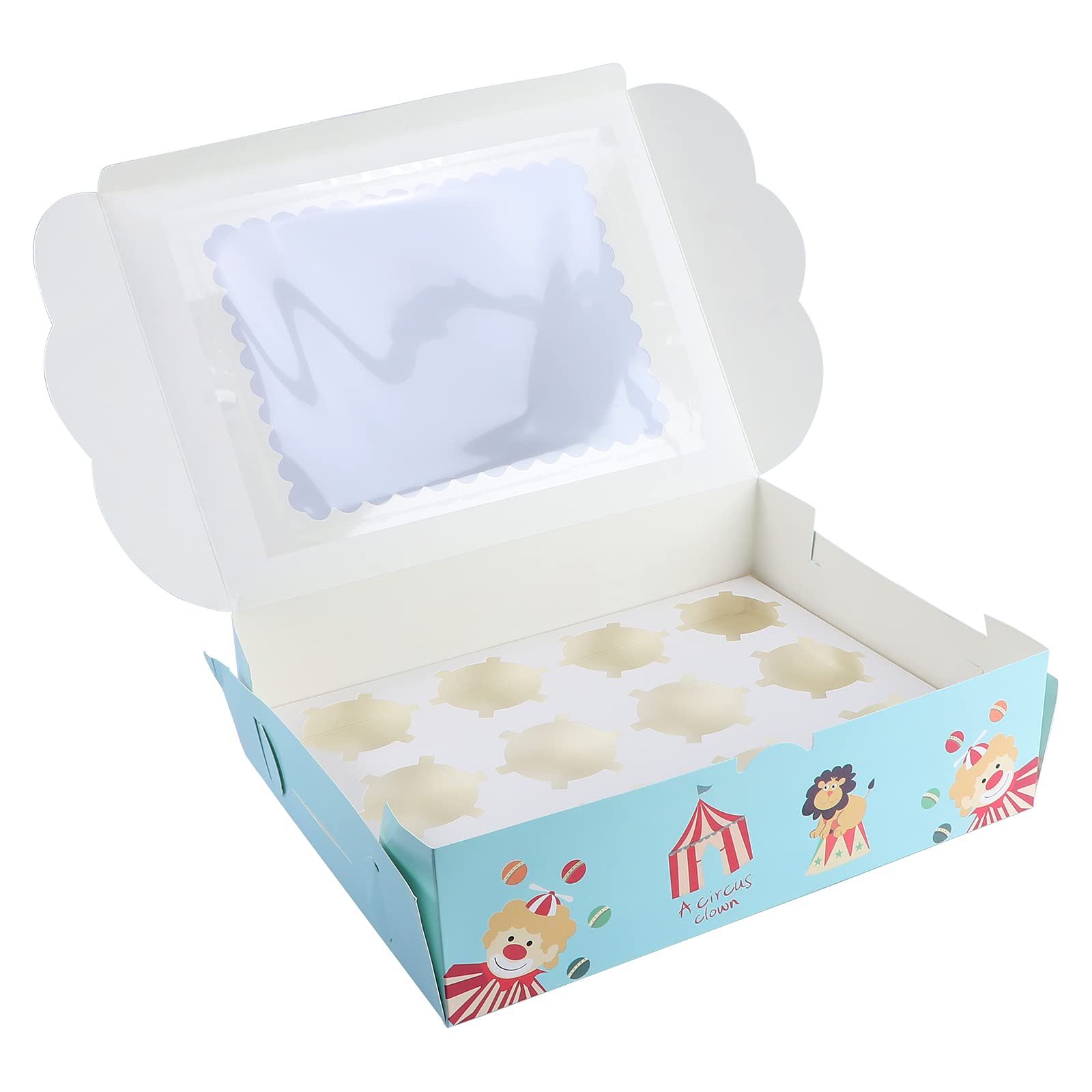 DOITOOL 50Pcs Transparent Cupcake Boxes for Dessert Storage & Display