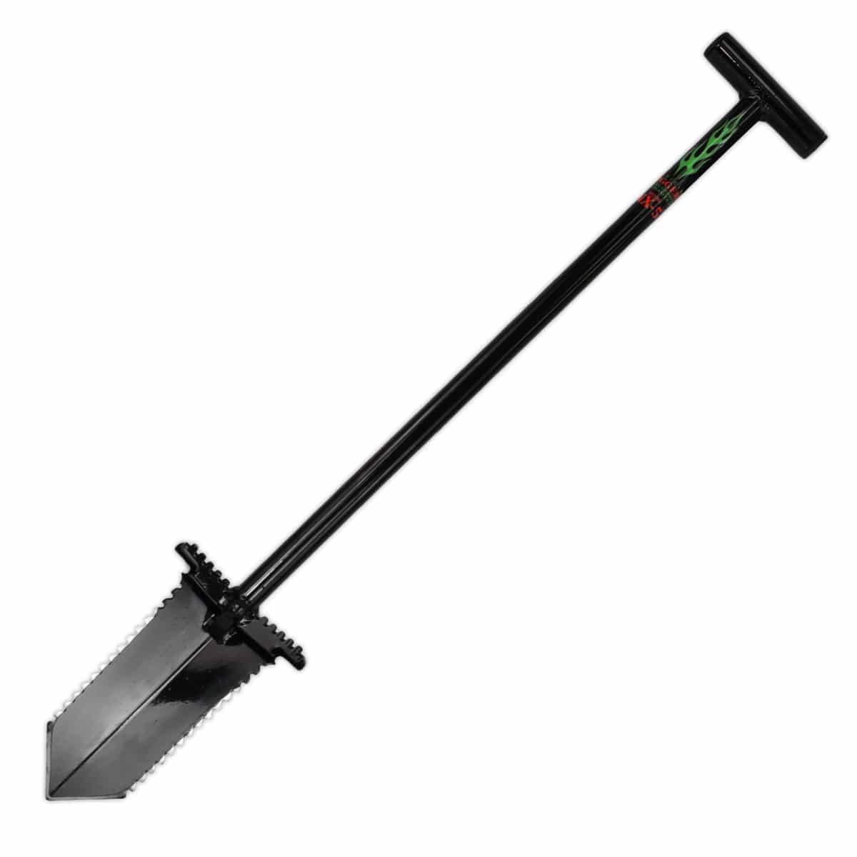 Anaconda NX 6 36-Inch Tempered Steel Shovel with Double Serrated Blade & Foot Pegs - Heavy Duty Digging Tool for Camping, Gardening, and Outdoor Survival