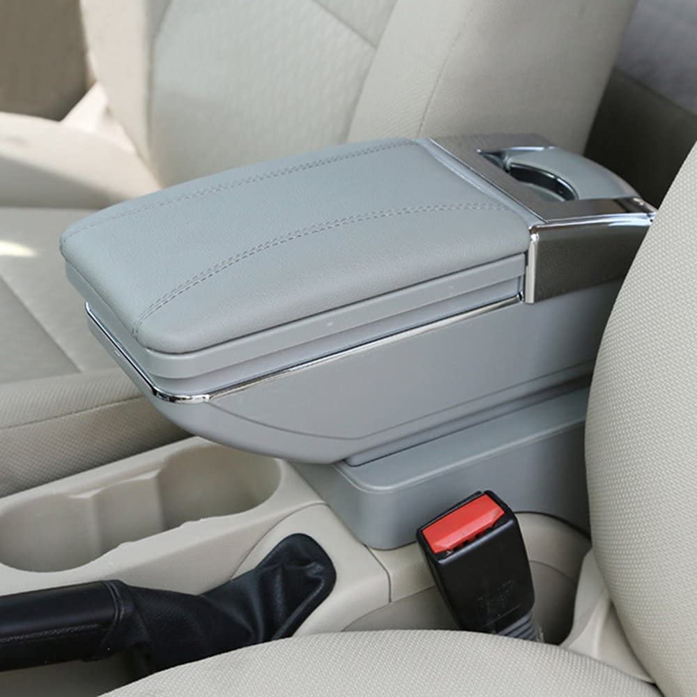 Ford Ecosport 2013-2017 Leather Armrest Box - Car Center Console Storage for Comfort
