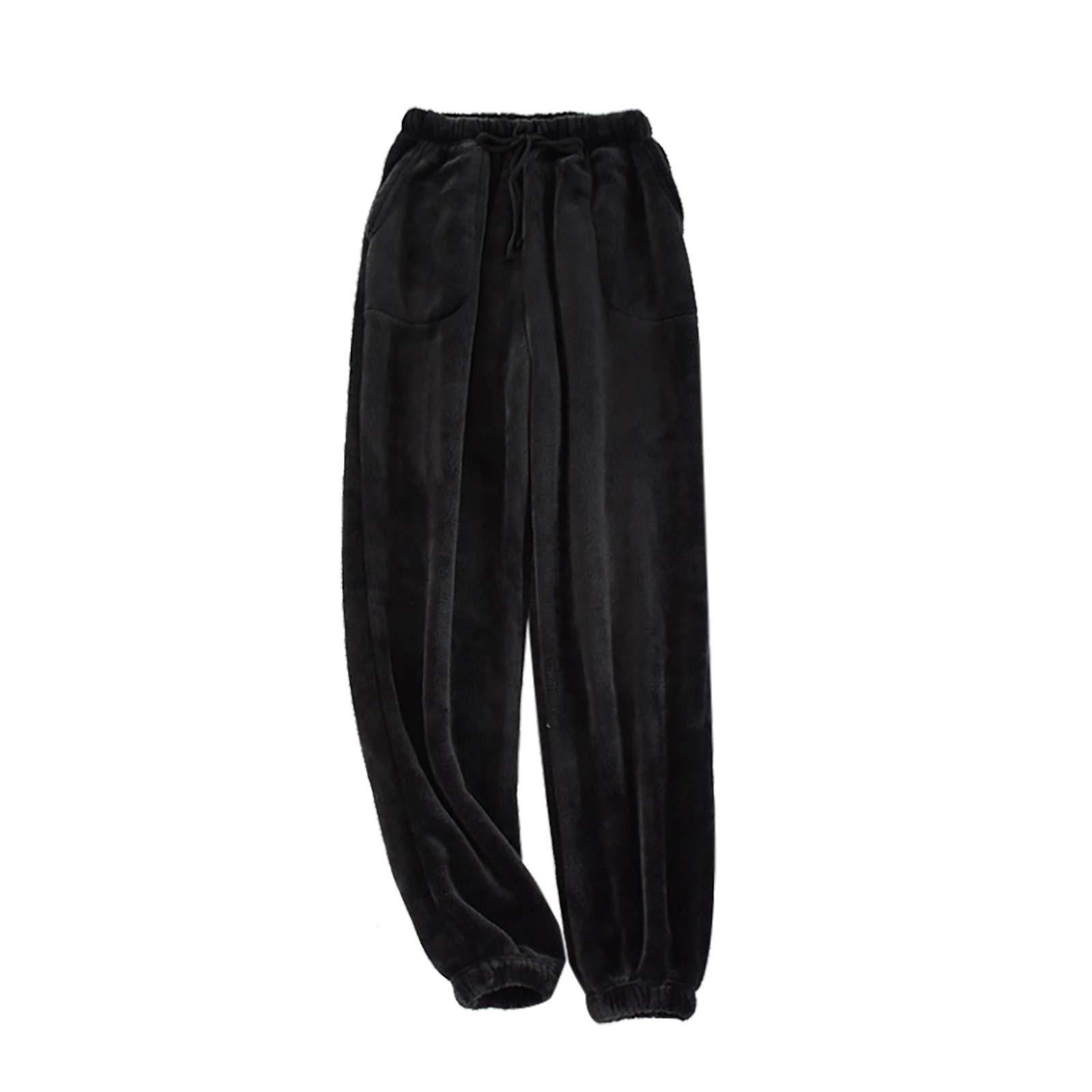 Women's Fleece Pajama Pants with Sherpa Lining - Winter Warm Thermal Sweatpants for Lounge, Sleep & Home - Cozy Jogger Pants for Women - Perfect for Cold Weather & Indoor Comfort