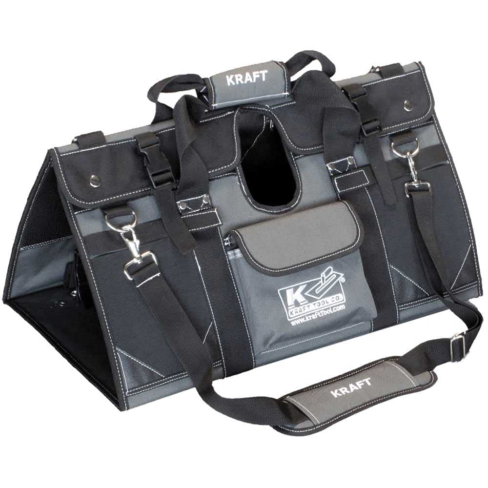 Kraft Tool CC1001 EZY-Tote Tool Carrier - Heavy Duty Tool Bag with Multiple Pockets for Electricians, Plumbers & Contractors | Perfect for Job Sites, Workshops & DIY Projects