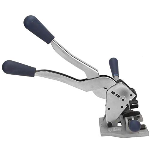 3 in 1 Manual Steel Strap Tensioner Crimper Tool for Pallet Packaging - Heavy Duty Strapping & Banding Machine for Secure Shipping & Storage