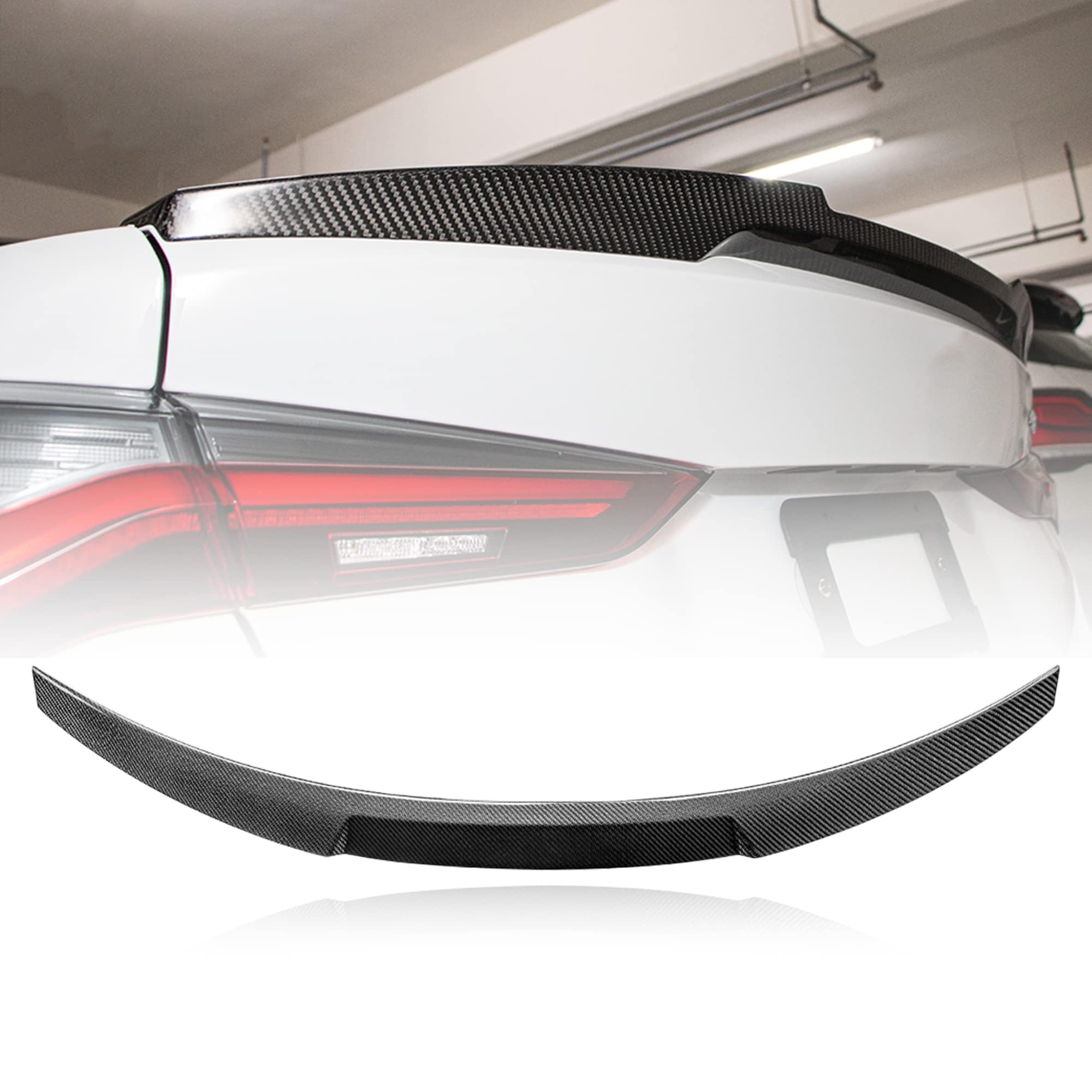 AeroBon Real Carbon Fiber Trunk Spoiler for 2021-2025 BMW 4 Series G22 Coupe & M4 G82 Coupe | MV Style Spoiler | High Performance Car Accessory for Enhanced Aerodynamics & Sporty Look