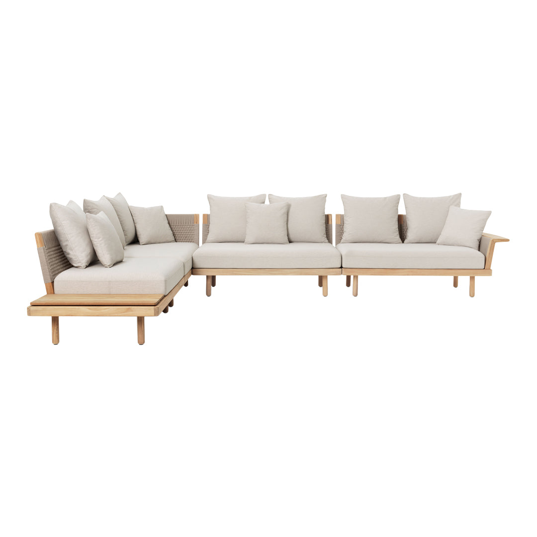 Outdoor Sectional Sofa Set with Pre-Configured Setup - Perfect for Patio, Deck, and Backyard Relaxation