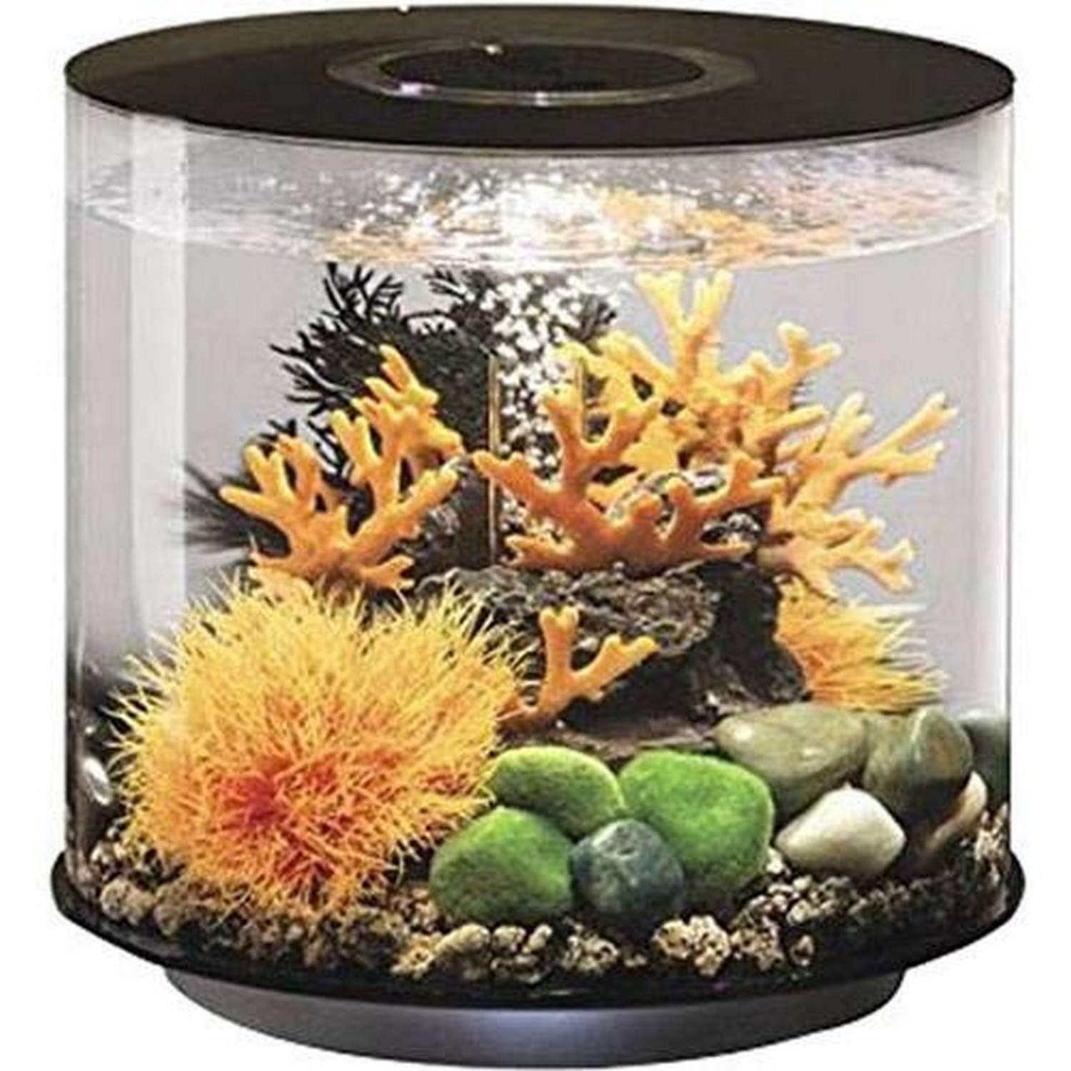 BiOrb Tube 15 Aquarium with MCR - 4 Gallon Fish Tank Kit, Black | Modern Cylinder Aquarium for Home, Office & Small Spaces