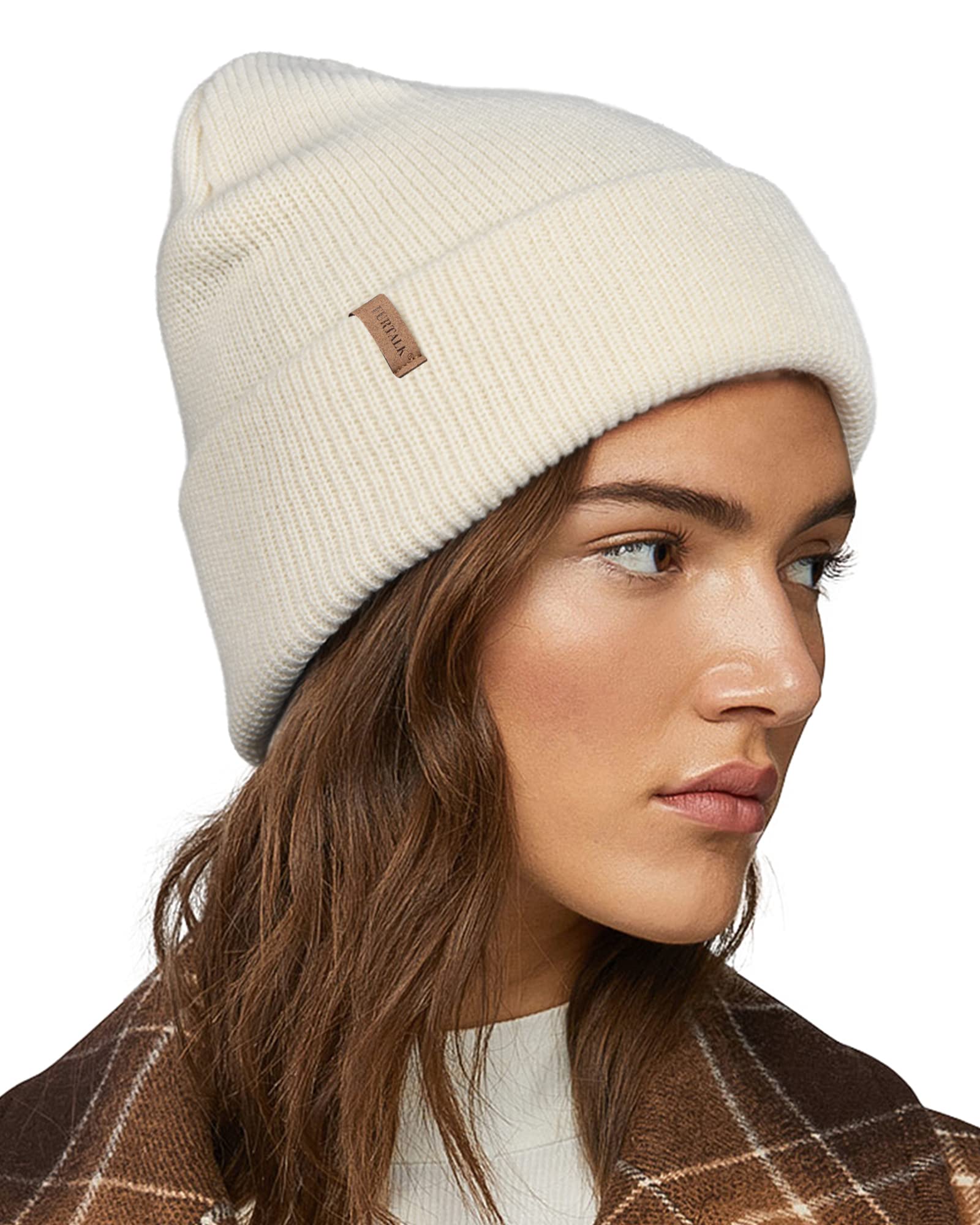 FURTALK Winter Beanie Hats for Women & Men - Knitted Slouchy Skull Cap with Cuff - Warm Fleece Lined Ski Hat for Cold Weather - Perfect for Skiing, Snowboarding & Outdoor Activities