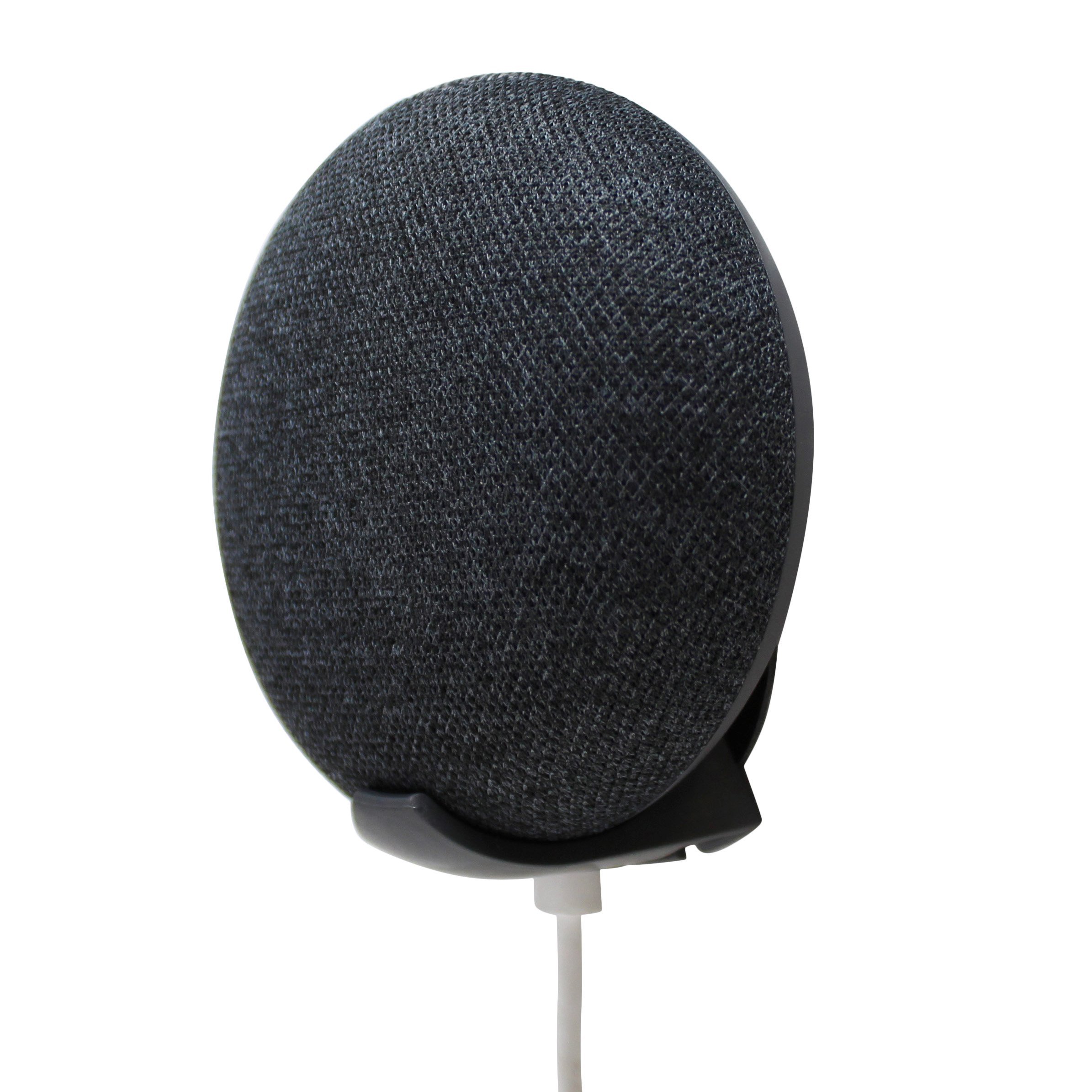 HumanCentric Google Home Mini Mount - Minimalist Wall Mount for Google Home Mini (Charcoal) | Secure & Stylish Holder for Bedroom, Kitchen or Office | Perfect Home Assistant Accessory