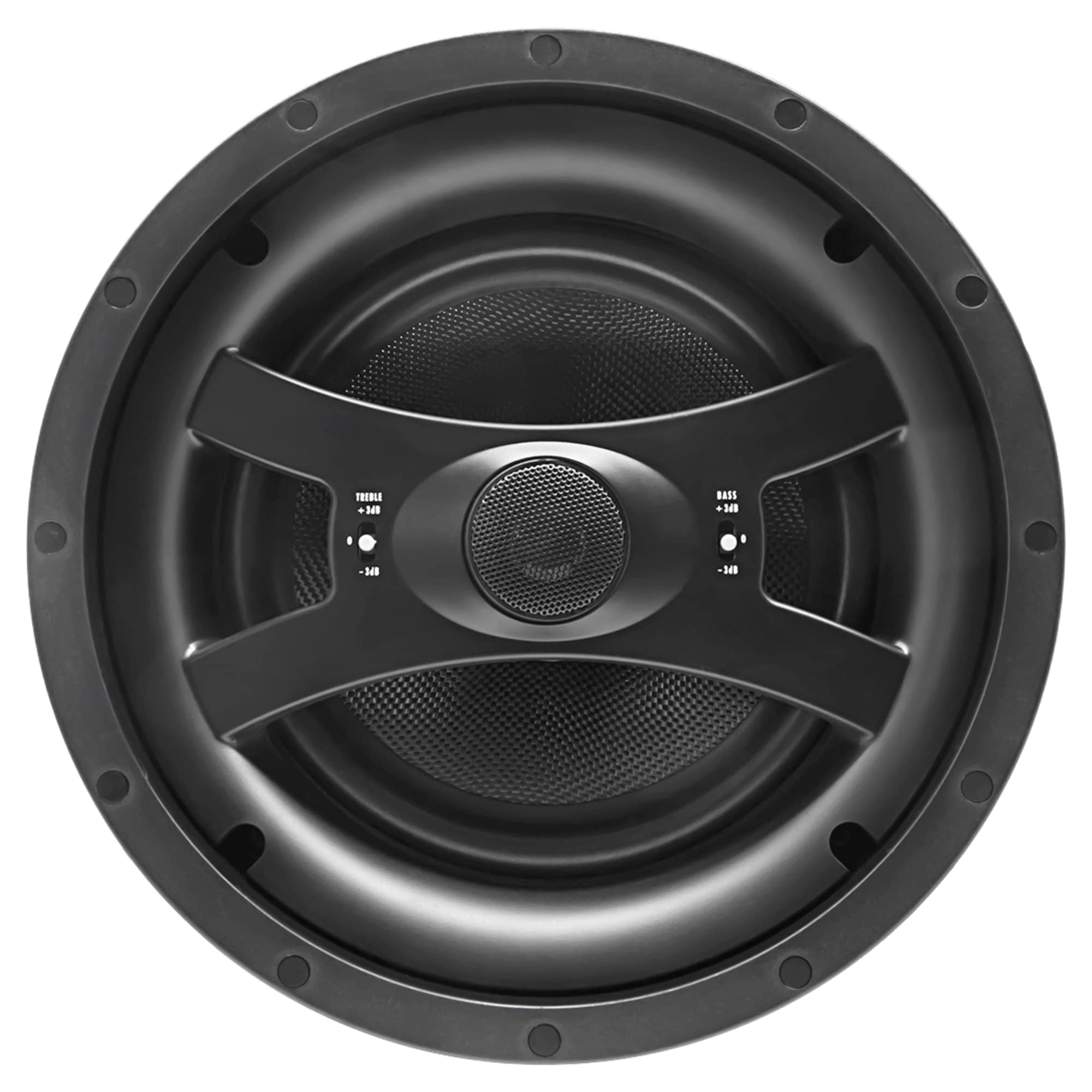 Premium EARTHQUAKE Sound ECS8.0 Edgeless 8-inch In-Ceiling Speakers (Pair, Black) - Perfect for Home Theater, Background Music & Multi-Room Audio Systems
