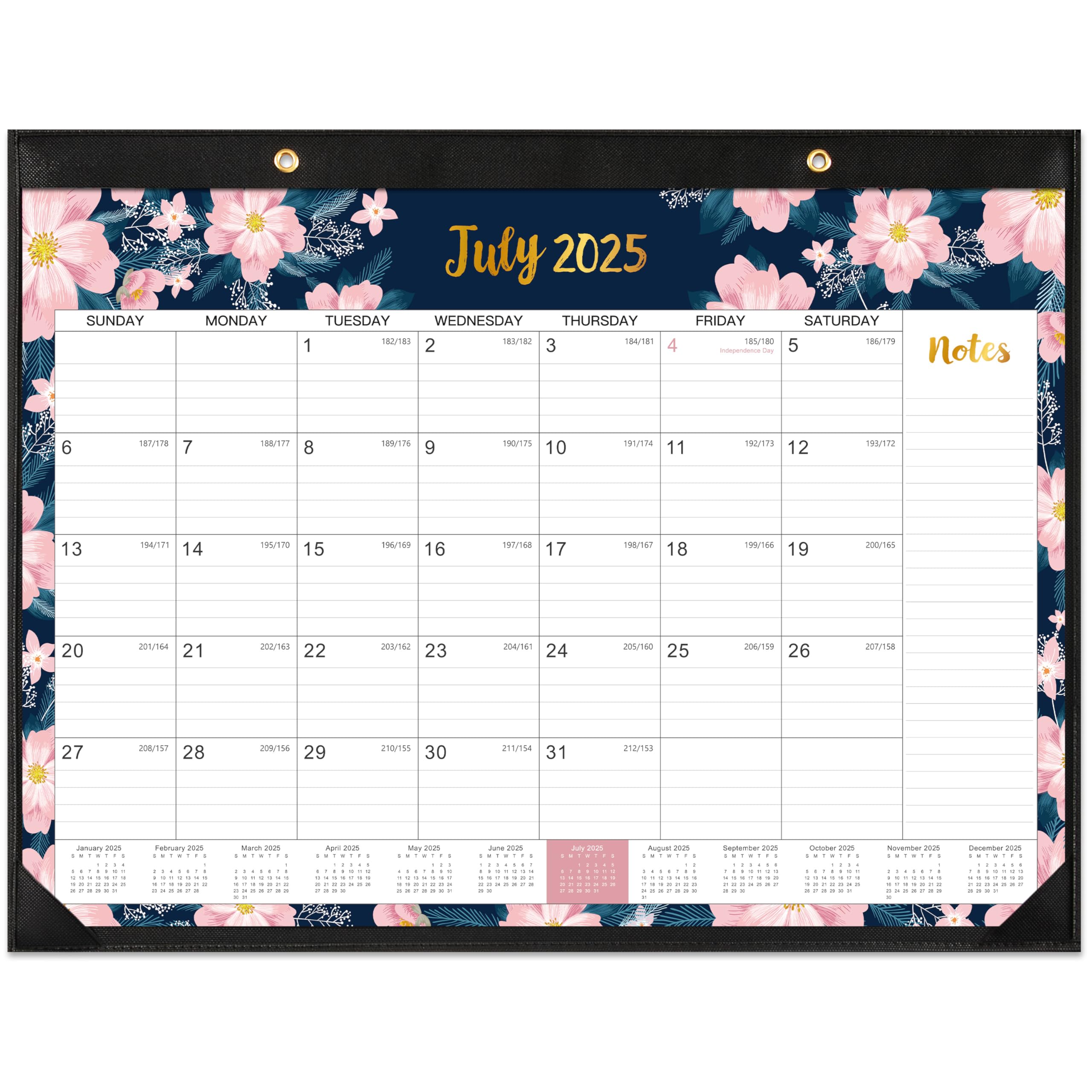 2025-2026 18-Month Large Desk Calendar | July 2025 - December 2026 | 22