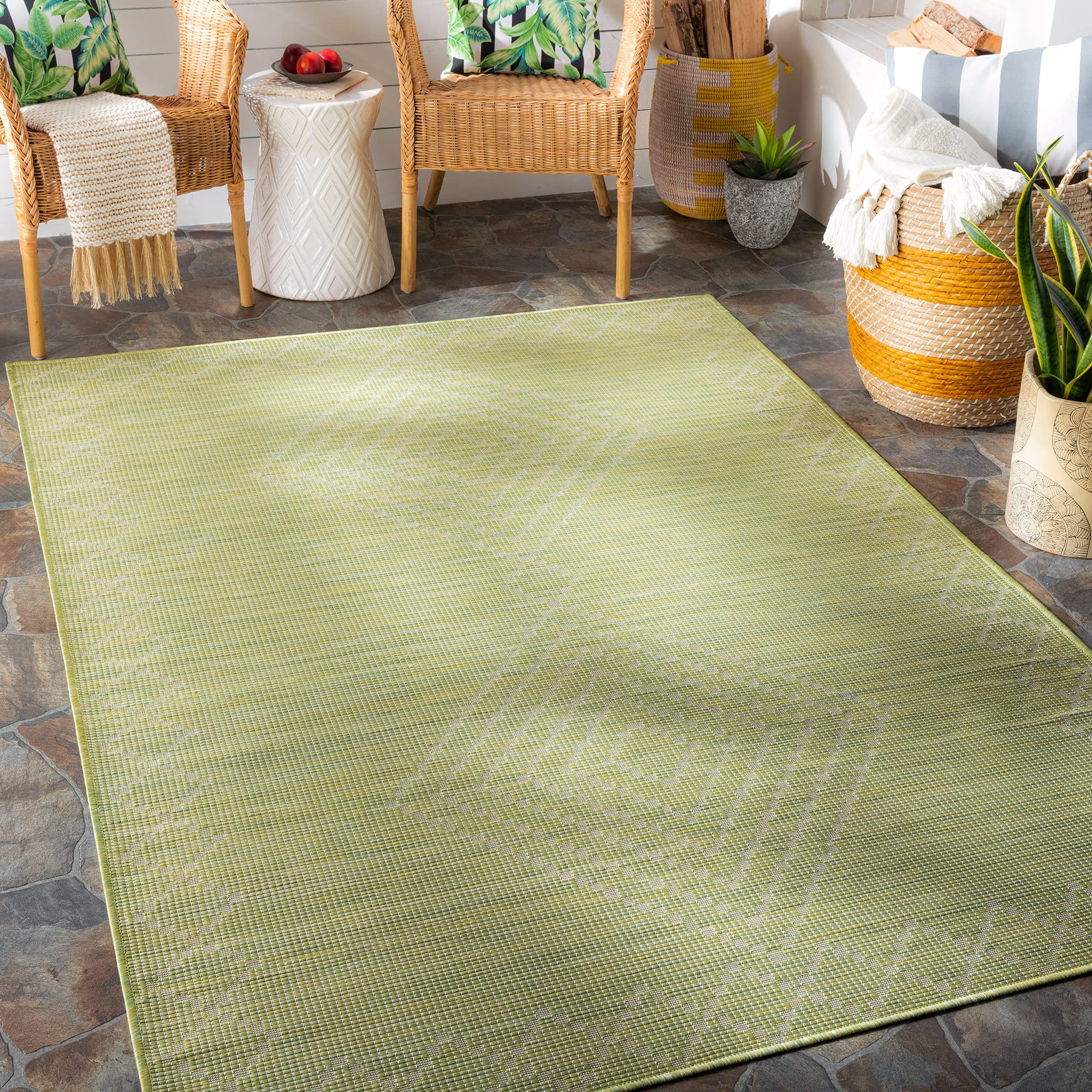 Premium Cade Outdoor Global Area Rug - Waterproof & UV Resistant for Patio, Deck, Garden, and Poolside Use